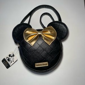NWT Minnie Mouse Round Purse with Gold Bow